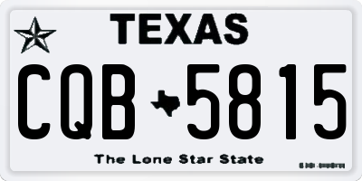 TX license plate CQB5815