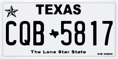 TX license plate CQB5817