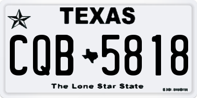 TX license plate CQB5818