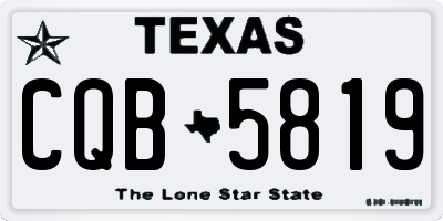 TX license plate CQB5819