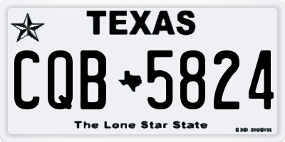 TX license plate CQB5824