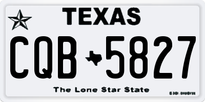 TX license plate CQB5827