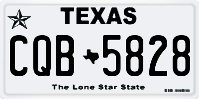TX license plate CQB5828