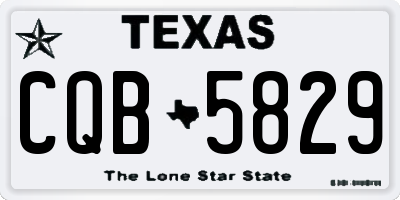 TX license plate CQB5829