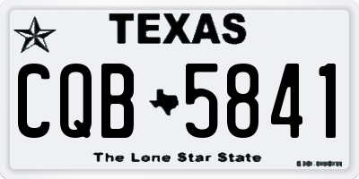 TX license plate CQB5841