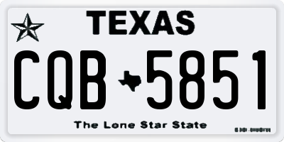 TX license plate CQB5851