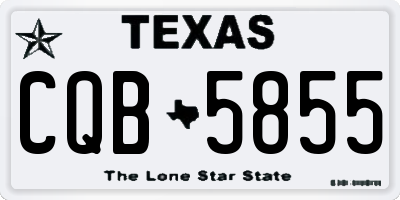 TX license plate CQB5855