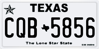 TX license plate CQB5856