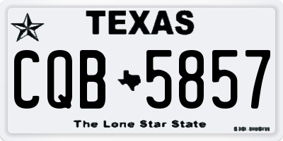 TX license plate CQB5857