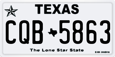 TX license plate CQB5863