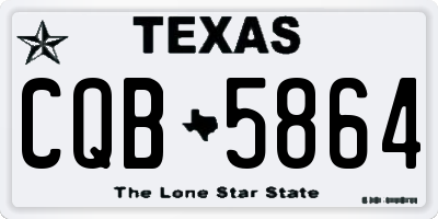TX license plate CQB5864