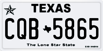 TX license plate CQB5865