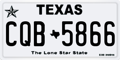 TX license plate CQB5866