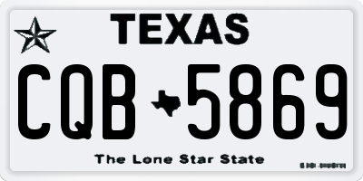 TX license plate CQB5869