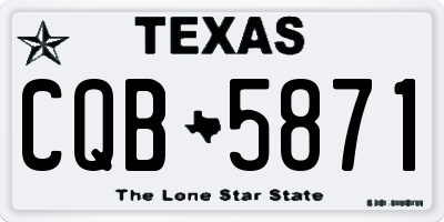 TX license plate CQB5871