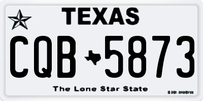 TX license plate CQB5873