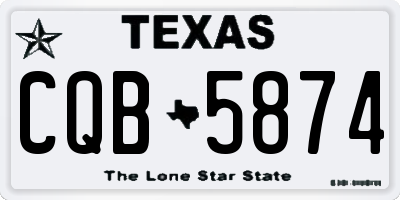 TX license plate CQB5874