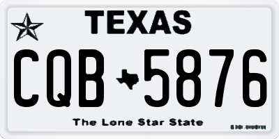 TX license plate CQB5876