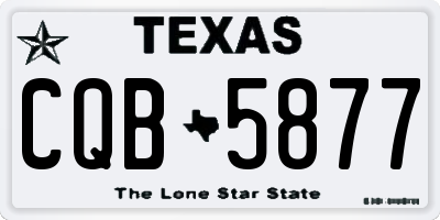 TX license plate CQB5877