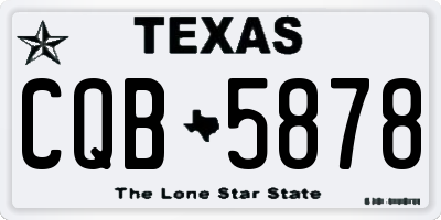 TX license plate CQB5878