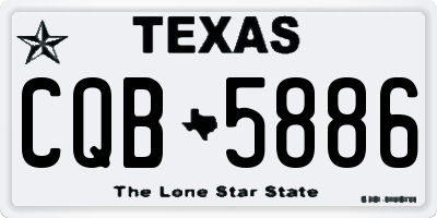 TX license plate CQB5886