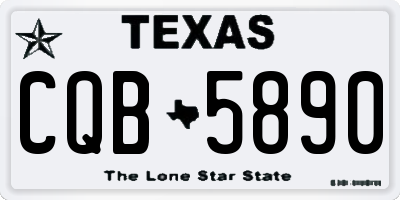 TX license plate CQB5890