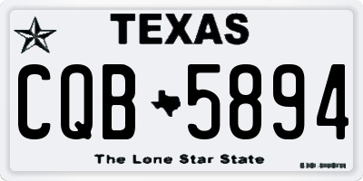 TX license plate CQB5894