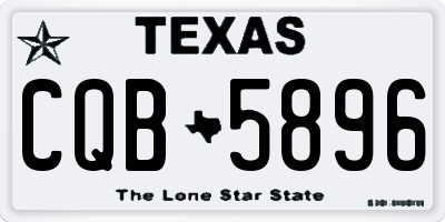 TX license plate CQB5896