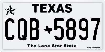 TX license plate CQB5897