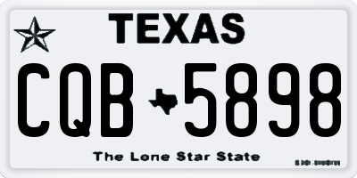 TX license plate CQB5898