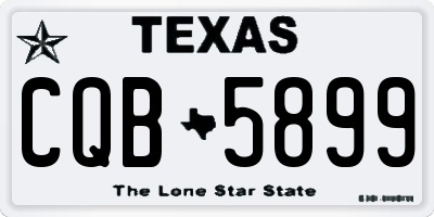 TX license plate CQB5899