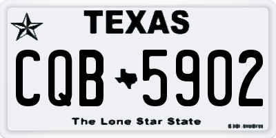 TX license plate CQB5902