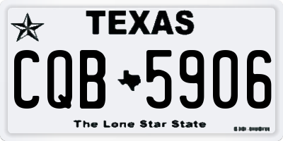 TX license plate CQB5906