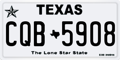 TX license plate CQB5908
