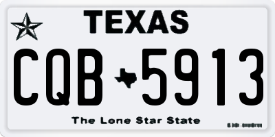 TX license plate CQB5913