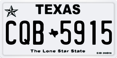 TX license plate CQB5915