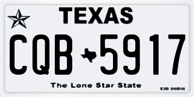 TX license plate CQB5917
