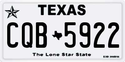 TX license plate CQB5922
