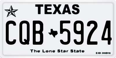 TX license plate CQB5924