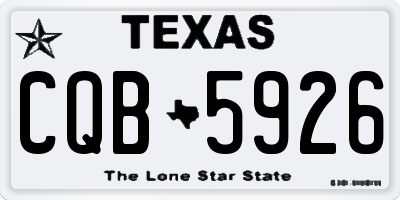 TX license plate CQB5926