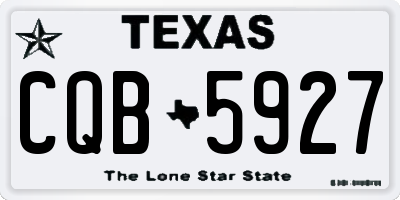 TX license plate CQB5927
