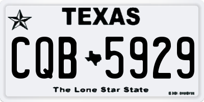 TX license plate CQB5929