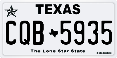 TX license plate CQB5935
