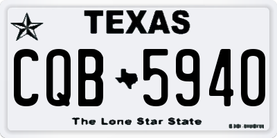TX license plate CQB5940