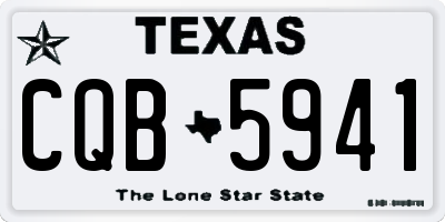 TX license plate CQB5941