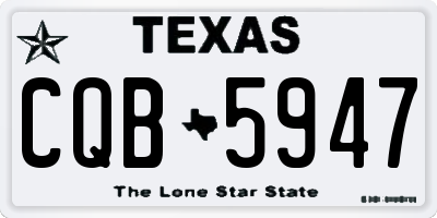 TX license plate CQB5947