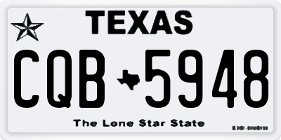 TX license plate CQB5948