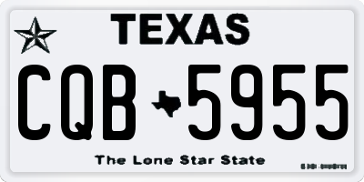 TX license plate CQB5955