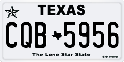 TX license plate CQB5956