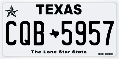 TX license plate CQB5957